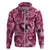 Hawaii Plumeria Hoodie Hau'oli la Makuahine Rosy LT7 Zip Hoodie Pink - Polynesian Pride