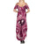 Hawaii Plumeria Summer Maxi Dress Hau'oli la Makuahine Rosy LT7 - Polynesian Pride