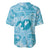 Hawaii Plumeria Baseball Jersey Hau'oli la Makuahine Turquoise LT7 - Polynesian Pride