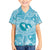 Hawaii Plumeria Family Matching Off Shoulder Short Dress and Hawaiian Shirt Hau'oli la Makuahine Turquoise LT7 Son's Shirt Turquoise - Polynesian Pride