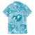 Hawaii Plumeria Family Matching Puletasi and Hawaiian Shirt Hau'oli la Makuahine Turquoise LT7 - Polynesian Pride