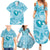 Hawaii Plumeria Family Matching Summer Maxi Dress and Hawaiian Shirt Hau'oli la Makuahine Turquoise LT7 - Polynesian Pride