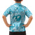 Hawaii Plumeria Family Matching Tank Maxi Dress and Hawaiian Shirt Hau'oli la Makuahine Turquoise LT7 - Polynesian Pride