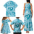 Hawaii Plumeria Family Matching Tank Maxi Dress and Hawaiian Shirt Hau'oli la Makuahine Turquoise LT7 - Polynesian Pride