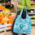 Hawaii Plumeria Grocery Bag Hau'oli la Makuahine Turquoise