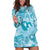 Hawaii Plumeria Hoodie Dress Hau'oli la Makuahine Turquoise LT7 Turquoise - Polynesian Pride