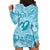 Hawaii Plumeria Hoodie Dress Hau'oli la Makuahine Turquoise LT7 - Polynesian Pride