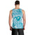 Hawaii Plumeria Men Tank Top Hau'oli la Makuahine Turquoise LT7 - Polynesian Pride