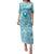 Hawaii Plumeria Puletasi Hau'oli la Makuahine Turquoise LT7 Long Dress Turquoise - Polynesian Pride