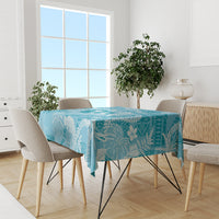 Hawaii Plumeria Tablecloth Hau'oli la Makuahine Turquoise LT7 - Polynesian Pride