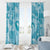 Hawaii Plumeria Window Curtain Hau'oli la Makuahine Turquoise LT7 - Polynesian Pride