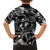 Hawaii Plumeria Family Matching Off Shoulder Short Dress and Hawaiian Shirt Hau'oli la Makuahine Monochrome LT7 - Polynesian Pride