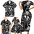 Hawaii Plumeria Family Matching Short Sleeve Bodycon Dress and Hawaiian Shirt Hau'oli la Makuahine Monochrome LT7 - Polynesian Pride