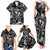 Hawaii Plumeria Family Matching Tank Maxi Dress and Hawaiian Shirt Hau'oli la Makuahine Monochrome LT7 - Polynesian Pride