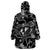 Hawaii Plumeria Wearable Blanket Hoodie Hau'oli la Makuahine Monochrome LT7 - Polynesian Pride