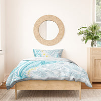 Polynesia Humpback Whale Bedding Set Tropical Plumeria Turquoise LT7 - Polynesian Pride