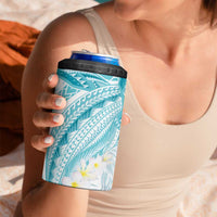 Polynesia Humpback Whale 4 in 1 Can Cooler Tumbler Tropical Plumeria Turquoise LT7 - Polynesian Pride