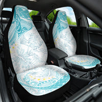 Polynesia Humpback Whale Car Seat Cover Tropical Plumeria Turquoise LT7 One Size Turquoise - Polynesian Pride