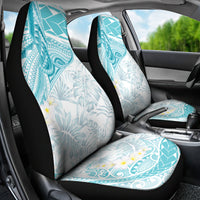 Polynesia Humpback Whale Car Seat Cover Tropical Plumeria Turquoise LT7 - Polynesian Pride