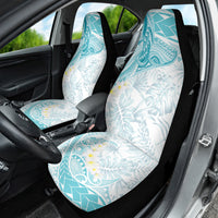 Polynesia Humpback Whale Car Seat Cover Tropical Plumeria Turquoise LT7 - Polynesian Pride