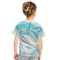 Polynesia Humpback Whale Kid T Shirt Tropical Plumeria Turquoise LT7 - Polynesian Pride