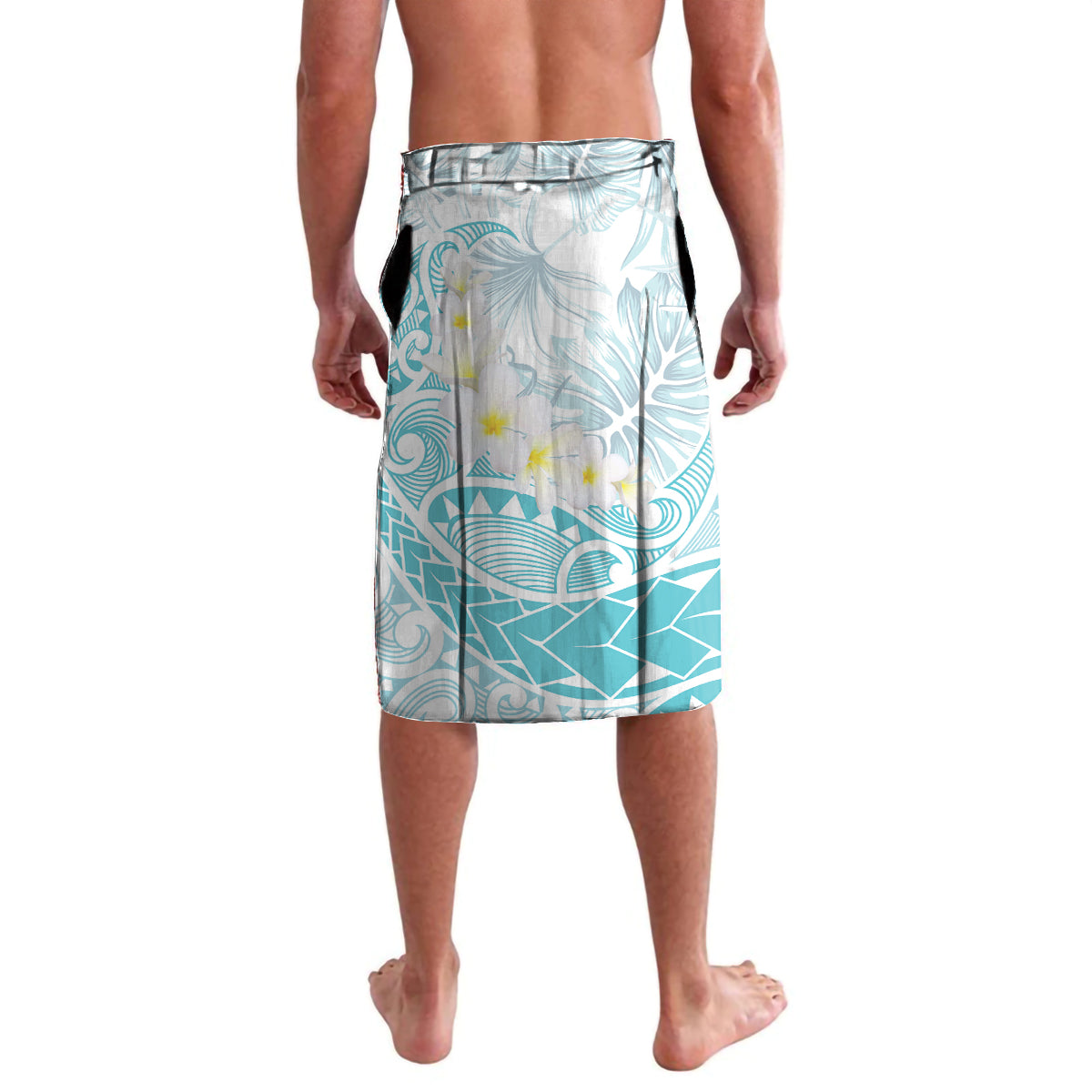 Polynesia Humpback Whale Lavalava Tropical Plumeria Turquoise LT7 - Polynesian Pride