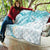 Polynesia Humpback Whale Quilt Tropical Plumeria Turquoise