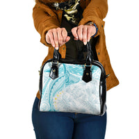 Polynesia Humpback Whale Shoulder Handbag Tropical Plumeria Turquoise LT7 One Size Turquoise - Polynesian Pride