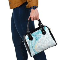 Polynesia Humpback Whale Shoulder Handbag Tropical Plumeria Turquoise LT7 - Polynesian Pride