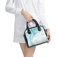 Polynesia Humpback Whale Shoulder Handbag Tropical Plumeria Turquoise LT7 - Polynesian Pride