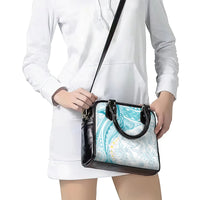 Polynesia Humpback Whale Shoulder Handbag Tropical Plumeria Turquoise LT7 - Polynesian Pride