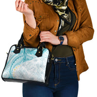 Polynesia Humpback Whale Shoulder Handbag Tropical Plumeria Turquoise LT7 - Polynesian Pride
