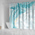 Polynesia Humpback Whale Shower Curtain Tropical Plumeria Turquoise