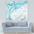 Polynesia Humpback Whale Tapestry Tropical Plumeria Turquoise