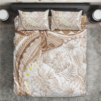 Polynesia Humpback Whale Bedding Set Tropical Plumeria Beige LT7 Beige - Polynesian Pride