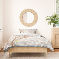 Polynesia Humpback Whale Bedding Set Tropical Plumeria Beige LT7 - Polynesian Pride