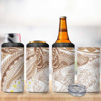 Polynesia Humpback Whale 4 in 1 Can Cooler Tumbler Tropical Plumeria Beige LT7 - Polynesian Pride