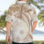 Polynesia Humpback Whale Hawaiian Shirt Tropical Plumeria Beige