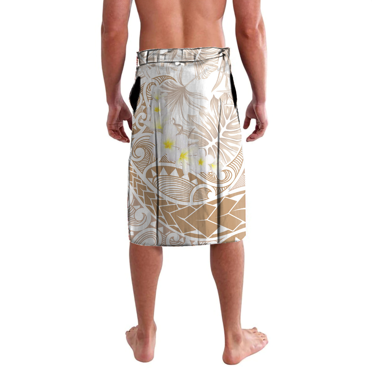 Polynesia Humpback Whale Lavalava Tropical Plumeria Beige LT7 - Polynesian Pride