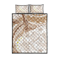 Polynesia Humpback Whale Quilt Bed Set Tropical Plumeria Beige LT7 - Polynesian Pride