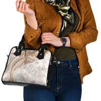 Polynesia Humpback Whale Shoulder Handbag Tropical Plumeria Beige LT7 - Polynesian Pride