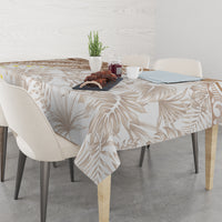 Polynesia Humpback Whale Tablecloth Tropical Plumeria Beige LT7 - Polynesian Pride