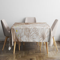 Polynesia Humpback Whale Tablecloth Tropical Plumeria Beige LT7 - Polynesian Pride