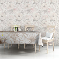 Polynesia Humpback Whale Tablecloth Tropical Plumeria Beige LT7 - Polynesian Pride