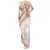 Polynesia Humpback Whale Tank Maxi Dress Tropical Plumeria Beige