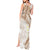 Polynesia Humpback Whale Tank Maxi Dress Tropical Plumeria Beige