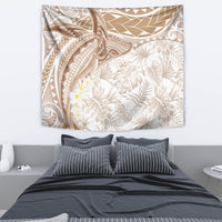 Polynesia Humpback Whale Tapestry Tropical Plumeria Beige LT7 - Polynesian Pride