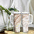 Polynesia Humpback Whale Tumbler With Handle Tropical Plumeria Beige