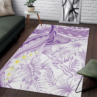 Polynesia Humpback Whale Area Rug Tropical Plumeria Lavender LT7 Lavender - Polynesian Pride