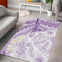 Polynesia Humpback Whale Area Rug Tropical Plumeria Lavender LT7 - Polynesian Pride